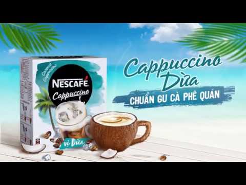 Cà phê hòa tan NESCAFE Cappuccino Vị Dừa (Hộp 10 gói x 20g)