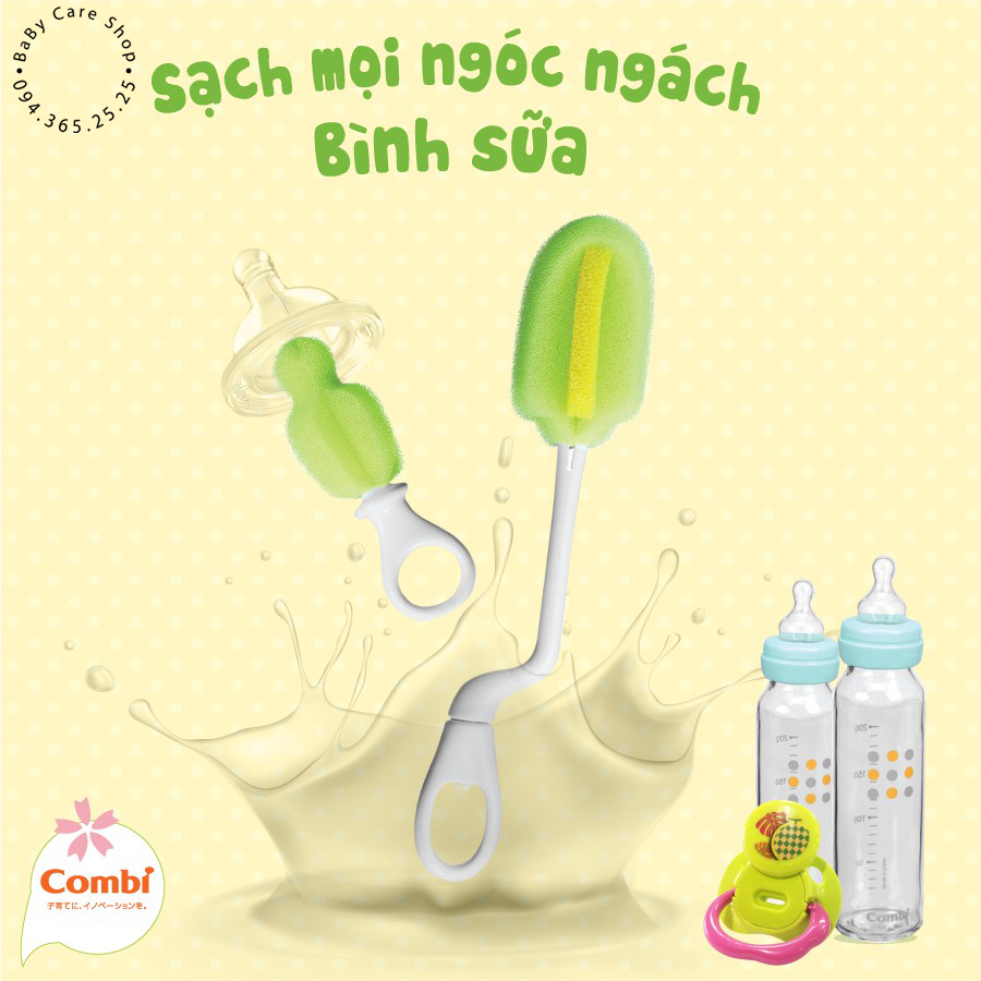 Bộ cây rửa bình sữa và phụ kiện bình Combi