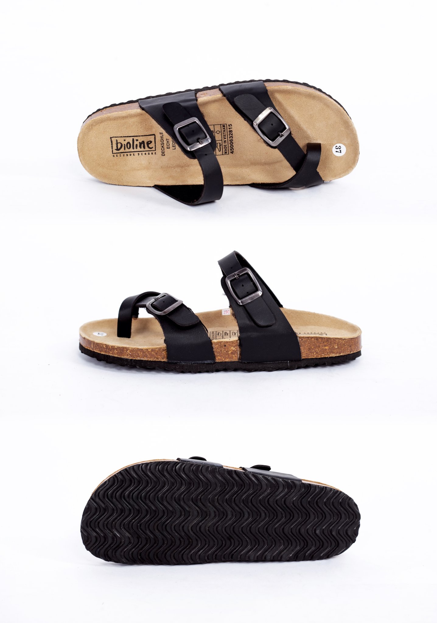 D06 Birken Bioline dép da bò thật 100%