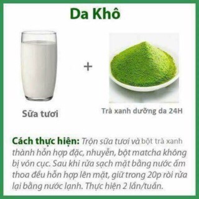 100GR BỘT TRÀ XANH MÁT CHA NGUYÊN CHẤT ĐẮP