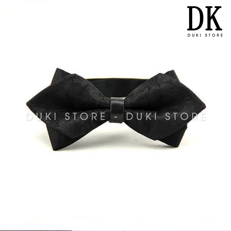 Nơ cài cổ áo sơ mi nam màu đen đẹp dnc0001 - duki store