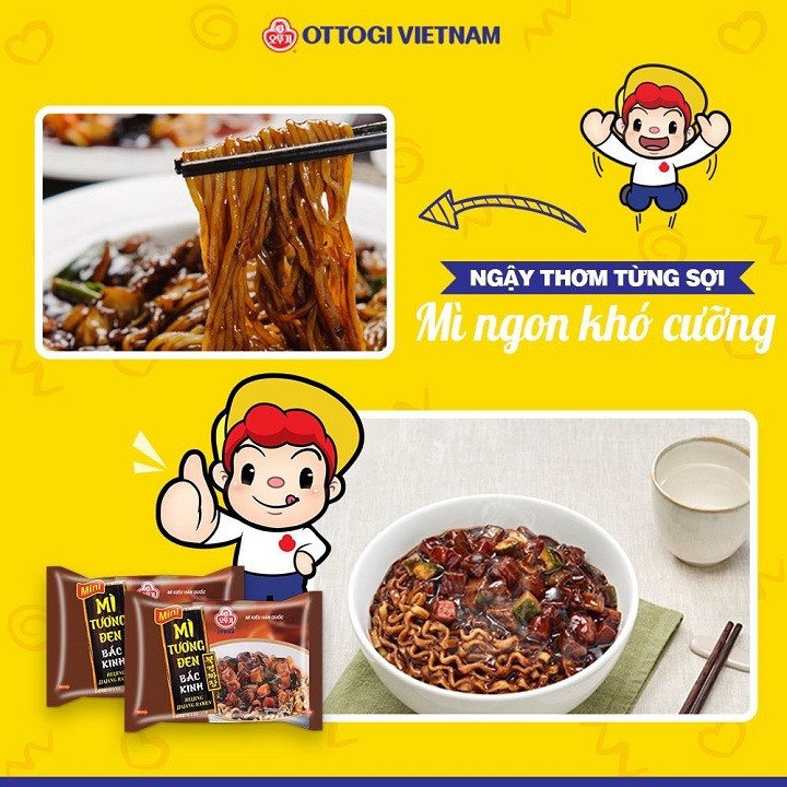 Lốc 5 gói - Mì tương đen Bắc Kinh OTTOGI 135g