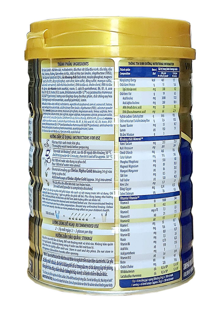 Sữa Dielac Alpha Gold 3 900g [Date mới nhất]