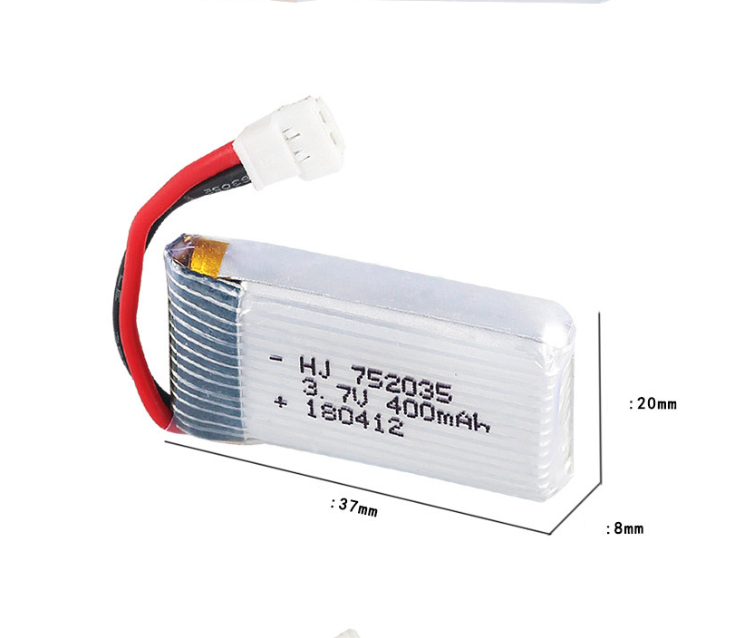 HCMPin 3.7v 400mah Pin sạc Lipo có mạch bảo vệ xả 25c