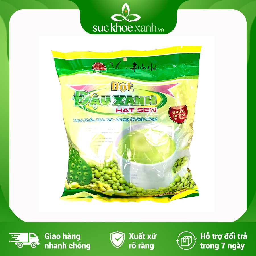 Bột đậu xanh hạt sen không đường Bích Chi - 300g/túi