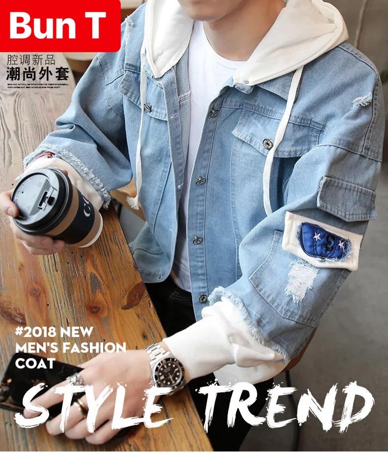 ÁO KHOÁC JEAN NAM CHẤT BÒ XANH NÓN NỈ HOT BOY HÀN QUỐC SÀNH ĐIỆU CAO CẤP - TRANG BUN FASHION