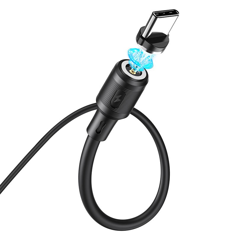 Cáp sạc nam châm HOCO X52 2.4A chân Type C và Lightning độ dài 1m