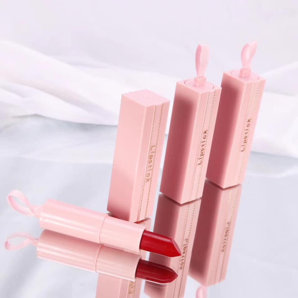2 Vỏ son sáp vuông, bóng dây lipstick (nguyên liệu làm son handmade)