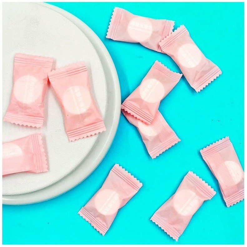 Túi 20 viên khăn nén trắng du lịch, khăn cotton mềm mịn hàn quốc dùng 1 lần KN236