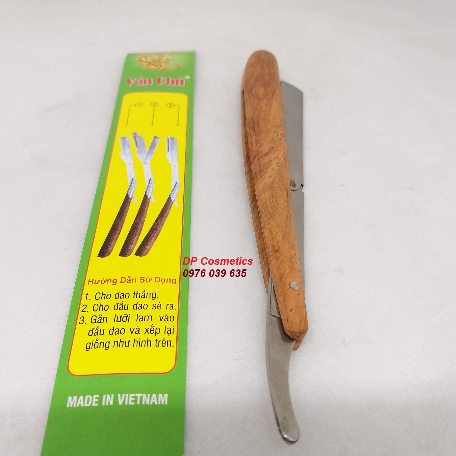 Dao cạo râu cán gỗ Văn Phú