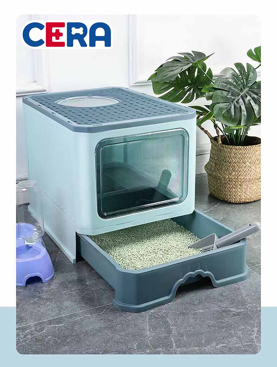 Nhà Cát Cao Cấp Cho Mèo - Khay Cát 007