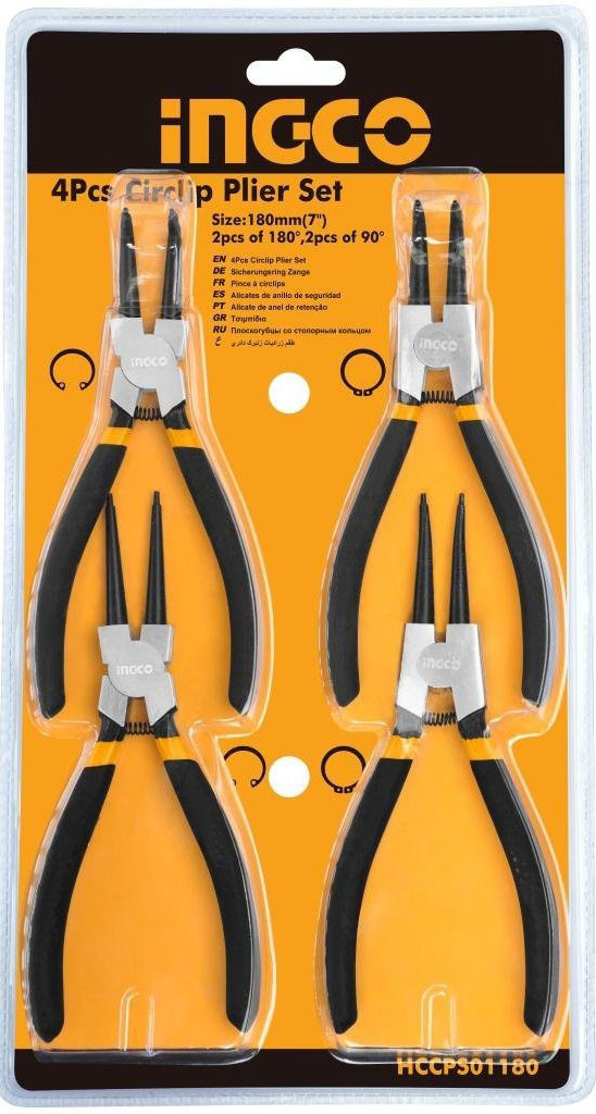 Bộ 4 kềm mở phe vòng ingco hccps01180