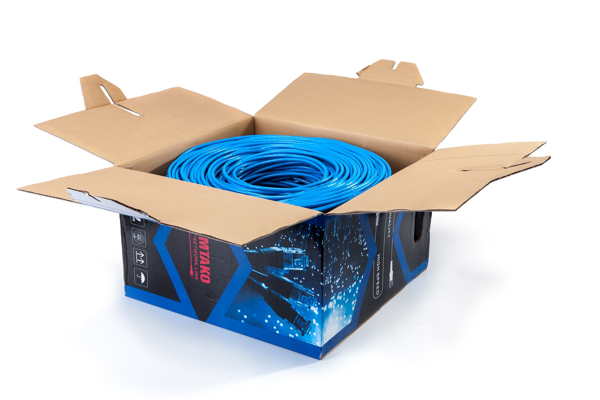 Cáp mạng Cat6 UTP AMTAKO 6111 dây xanh (cuộn 305m)