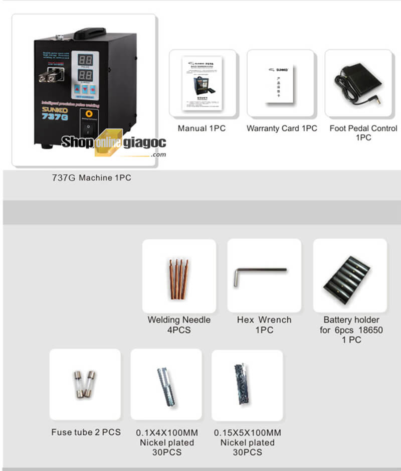Máy Hàn Cell Pin SUNKKO 737G