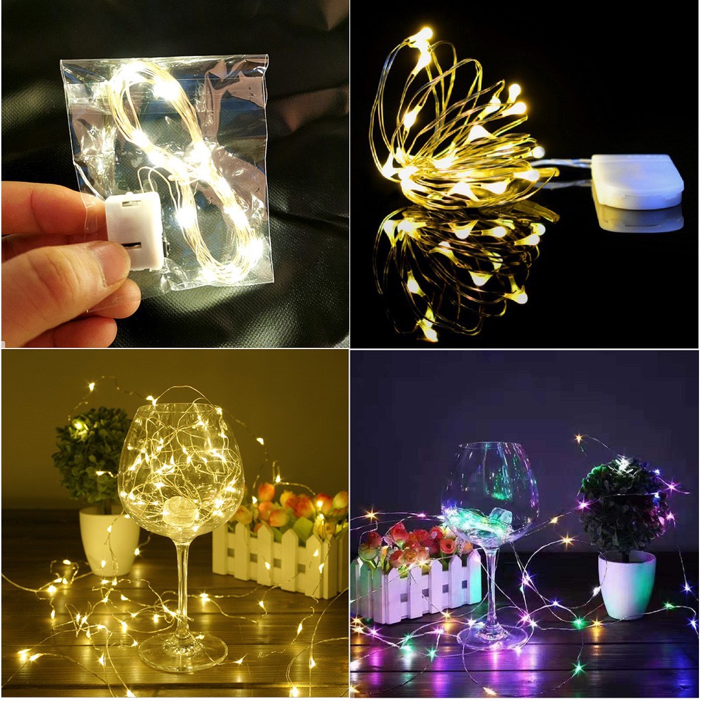Dây đèn Led dùng pin ,dây đèn đom đóm nhấp nháy