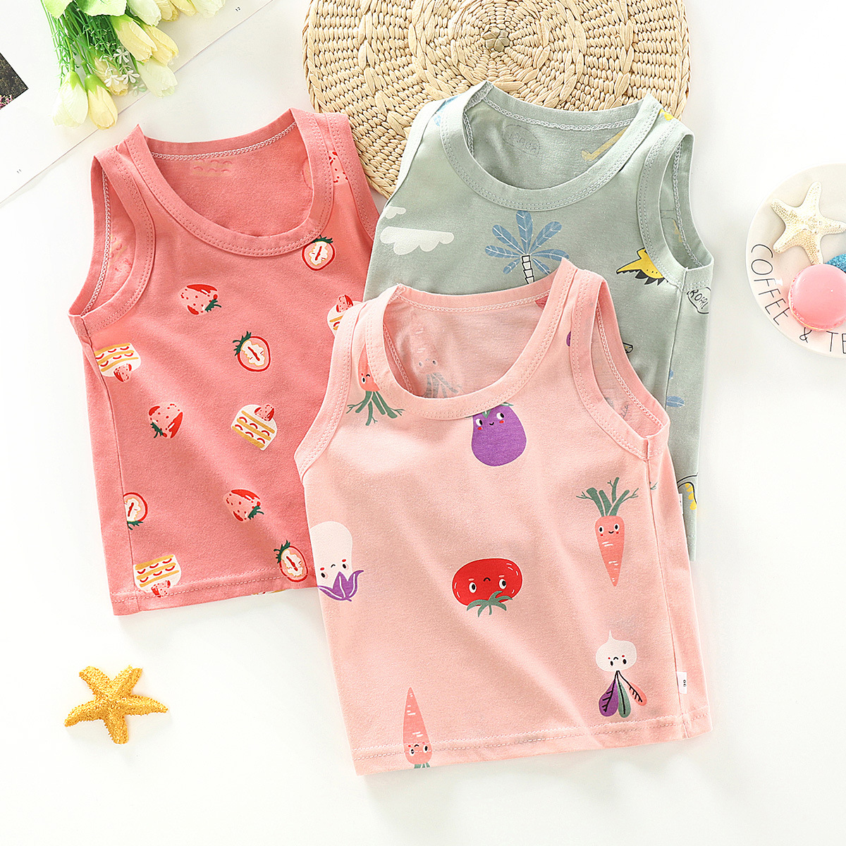 [THANH LÝ]Áo Thun 3 Lỗ Cotton Thoáng Mát Cho Bé