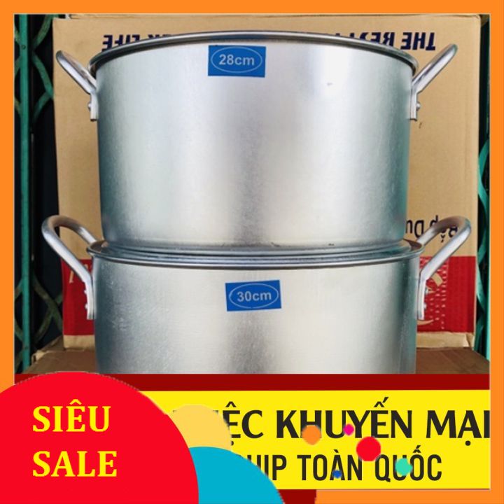 Bộ 2 Nồi Nhôm Size 28cm 30Cm