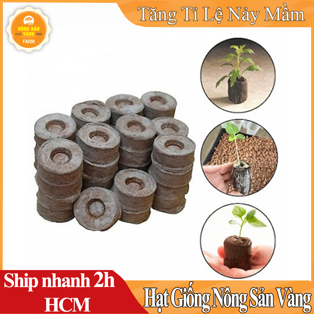 Coir tablets-seedling seeds-shallow yellow