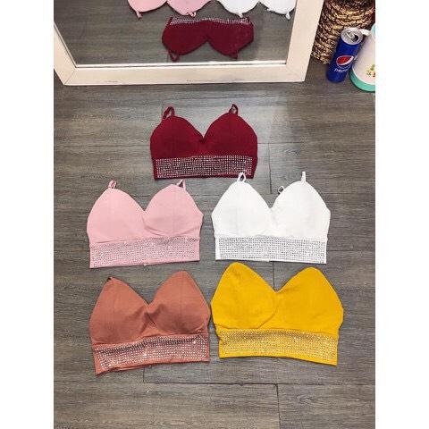 [HCM]Áo 2 dây nữ áo 2 dây áo hai dây sành điệu áo 2 dây đính đá mẫu mới cực xinh