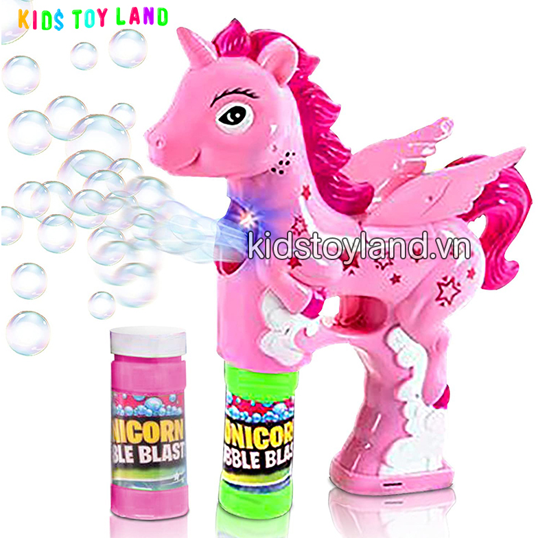 Đồ Chơi Xà Bông Pin Thổi Bong Bóng Hình Ngựa Pony Có Cánh - Đồ Chơi Vận Động Cho Bé