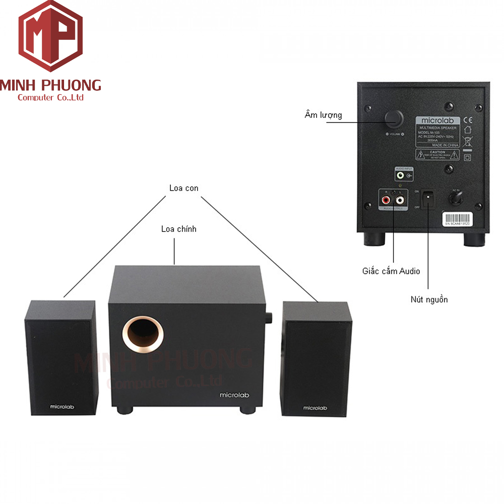 Loa máy tính Microlab M105/2.1