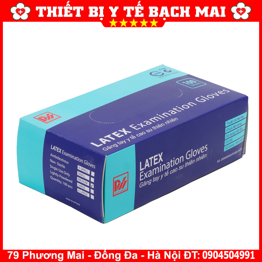 Găng Tay Y Tế Latex Việt Nam, Malaysia [Hộp 100 Cái]