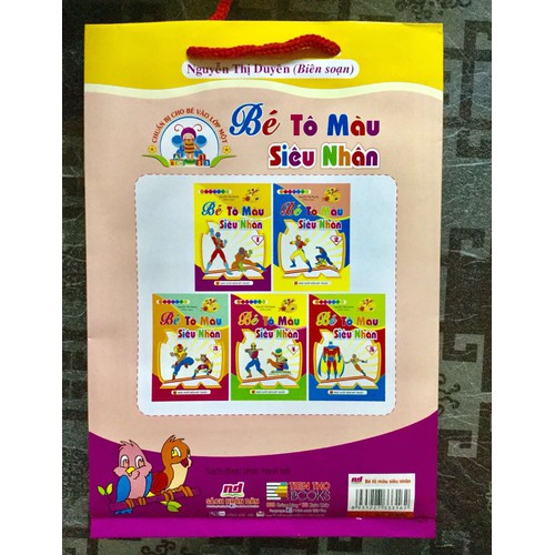 Bé tô màu siêu nhân - dành cho bé 3- 5 tuổi - Túi 5 cuốn
