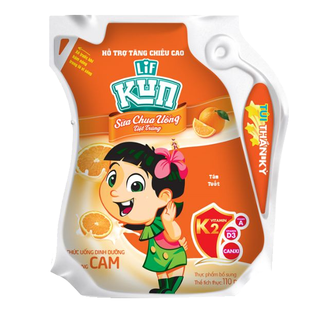 Thùng 24 Bịch Sữa Chua Tiệt Trùng Kun 110ml/Bịch