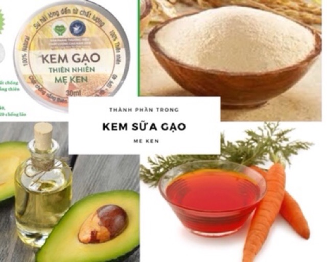 KEM GẠO THIÊN NHIÊN MẸ KEN