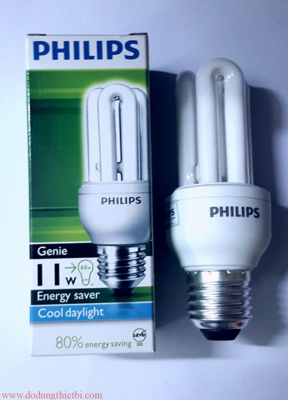 bóng đèn compact 3u-11w E27 Philips