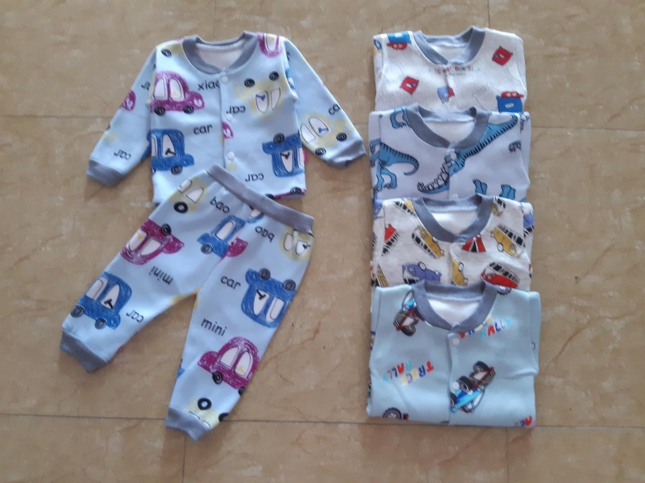 Sét 5 bộ nỉ lông cai cúc giữa cho bé (bé trai và bé gái )  (KÈM QUÀ TẶNG)