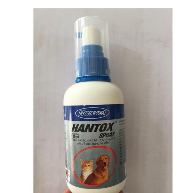 trị ve rận hantox spray dạng chai sịt dễ dùng 219