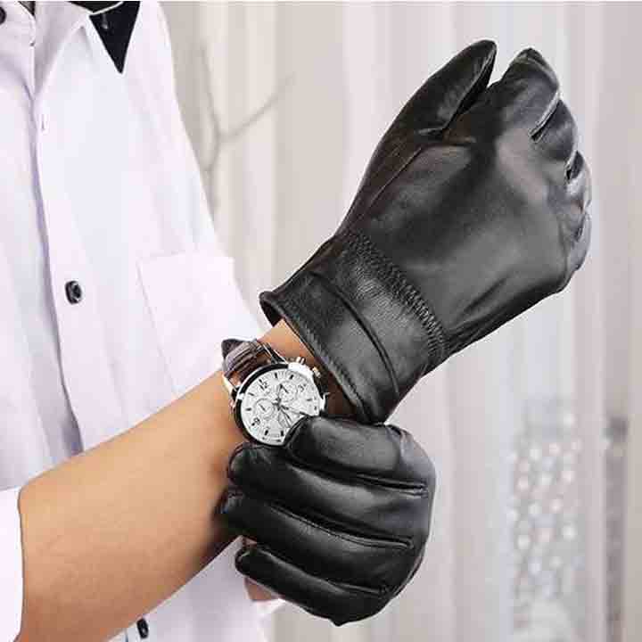 Găng tay nam da cừu CAPACCI da thật