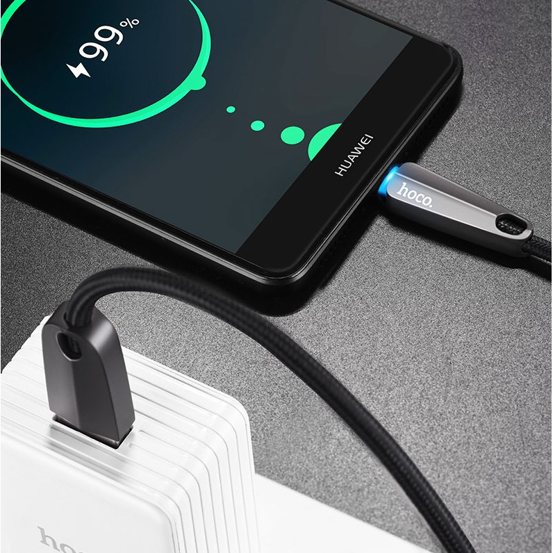 Cáp iPhone / TypeC tự ngắt dây dù HOCO U35 dài 1M2 / 2M