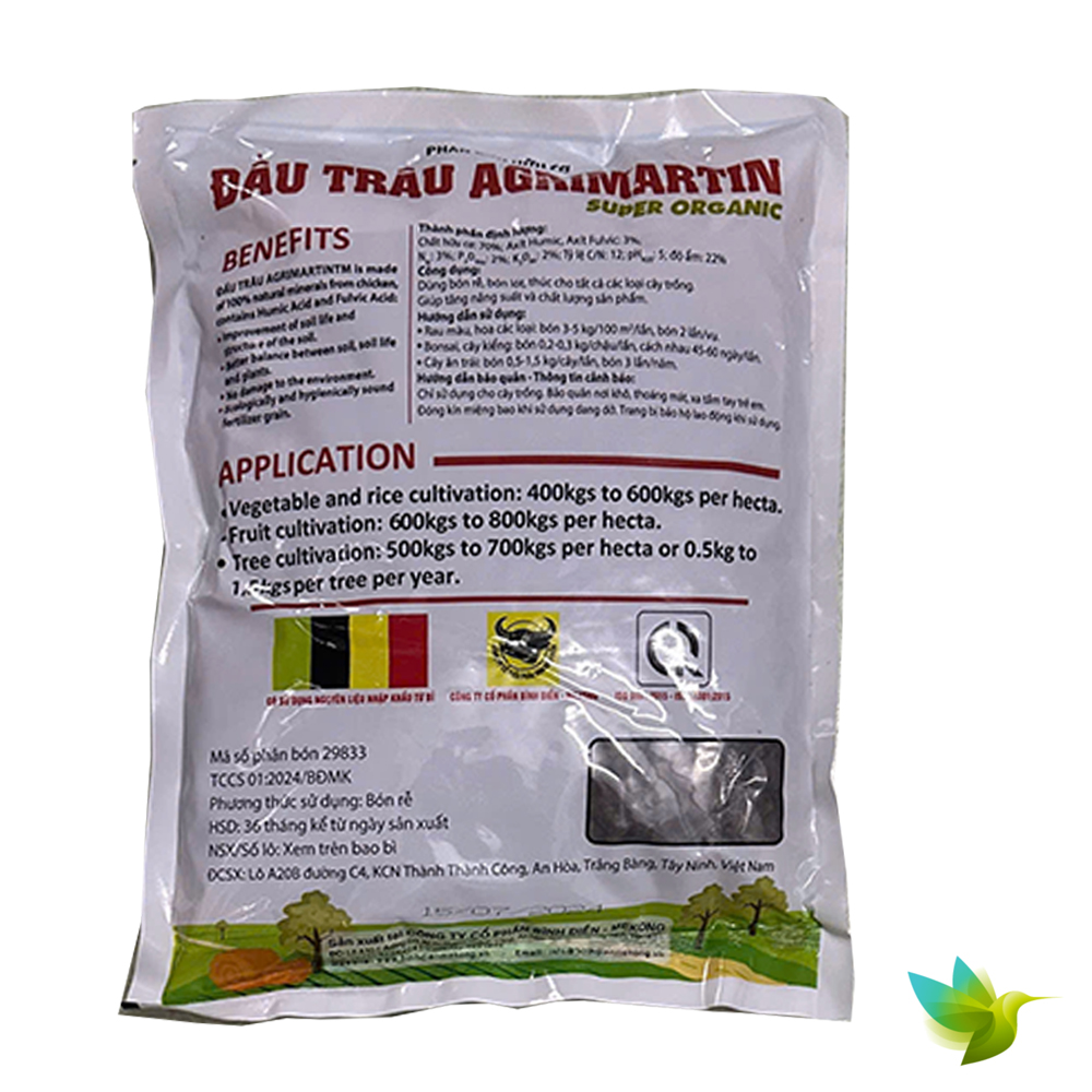Phân Bón Hữu Cơ Đầu Trâu Agrimartin - Super Organic - #045A# - 1kg