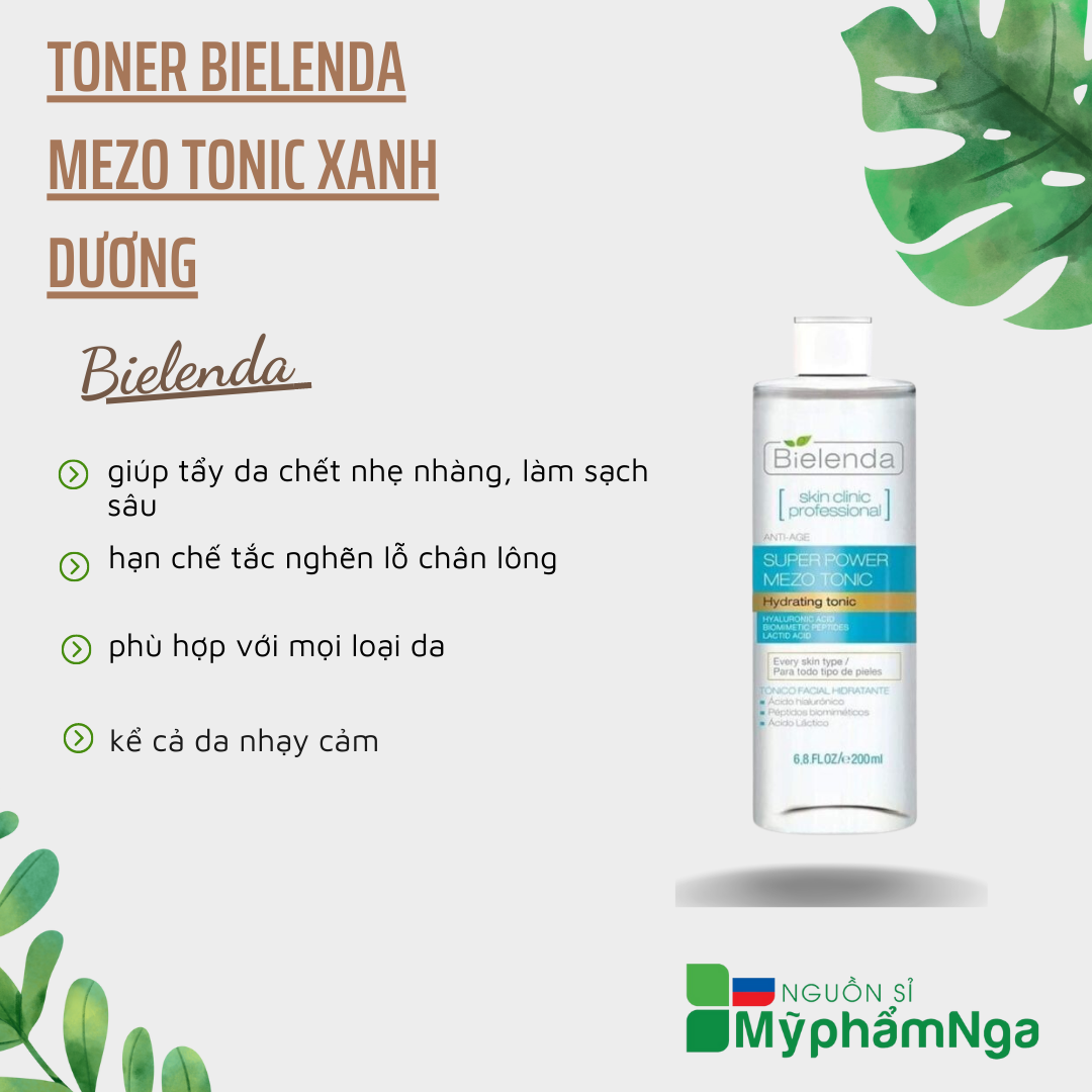 Toner Bielenda mezo tonic xanh dương