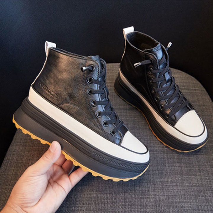 Giày Boot Đế Xuồng 7CM da pu PB390-4088