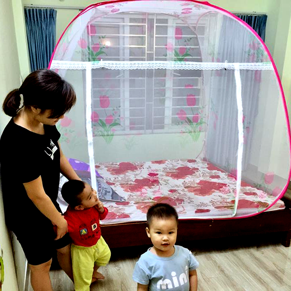 Mùng màn ngủ tự bung đỉnh rộng 1.8x2m