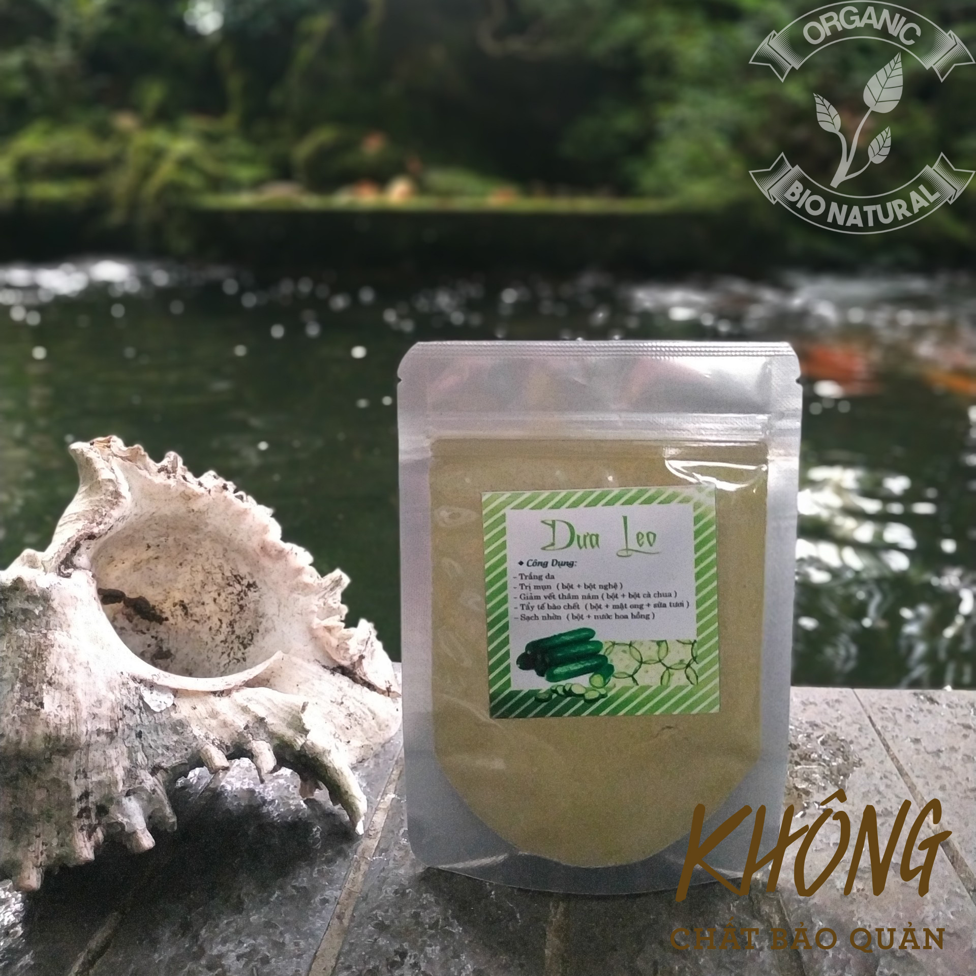 [BIONATURALVN] Bột mặt nạ Dưa Leo HANDMADE 50gr