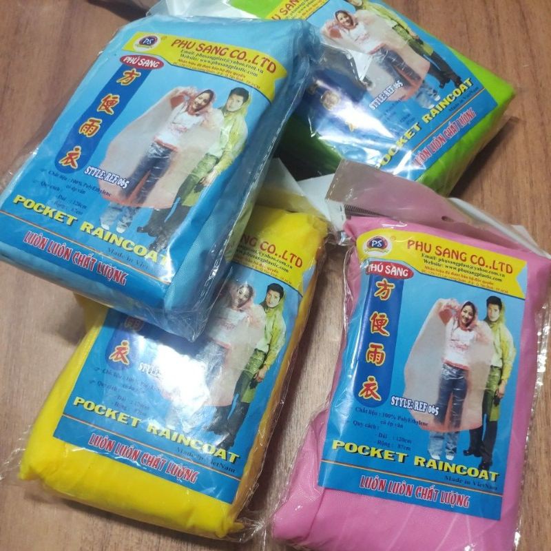Áo mưa nilon (bịch) trơn loại dày luôn chất lượng