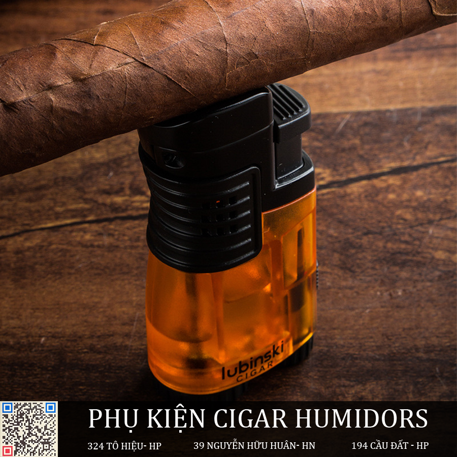 Bật lửa cigar 3 tia kèm đục của Lubinski YJA 10024