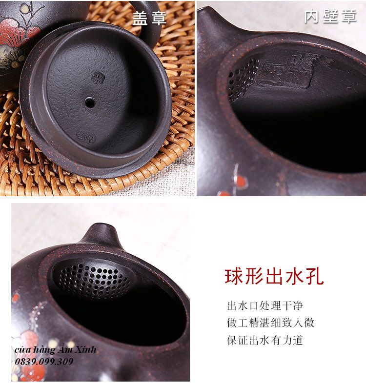 Ấm Tử Sa Nghi Hưng Tây Thi 180 ml (Hắc Kim Sa)