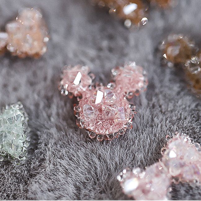 Charm Đá Pha Lê Pastel | Bướm Nơ Mickey Trang Trí Móng