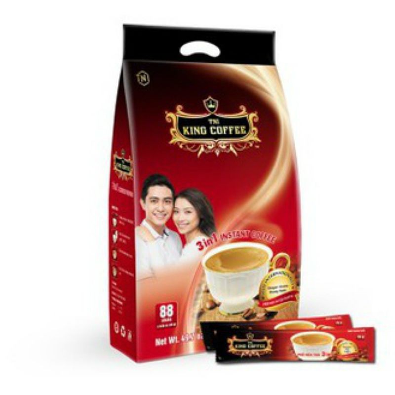 Cà Phê Hòa Tan 3IN1 KING COFFEE - Túi 88 gói x 16g