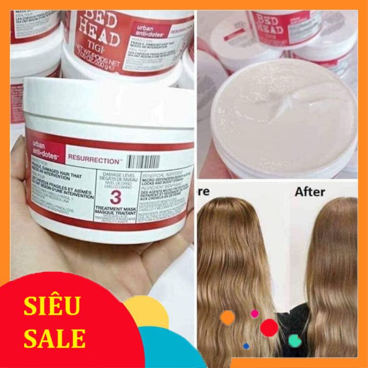 Kem Ủ Tóc TIGI - Bed Head Resurrection Treatment Mask 200g (Đỏ)