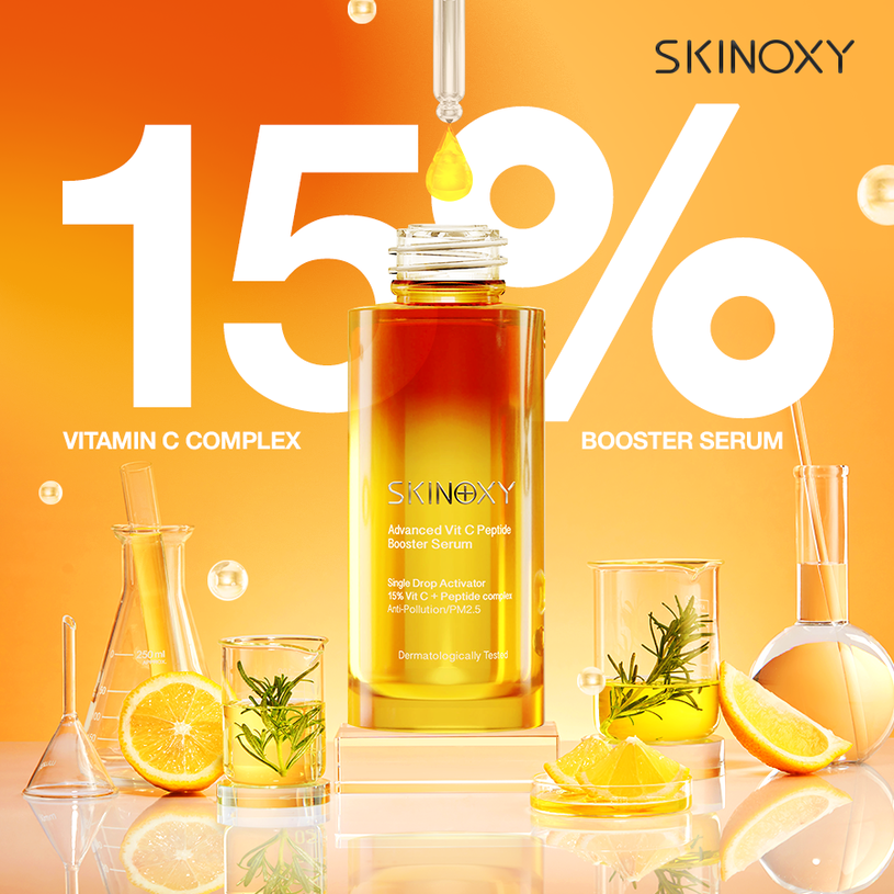 G-Skinoxy Advanced Vit C Peptide Booster Serum – 9Ml (Tinh Chất Dưỡng Da Sáng Da Và Mờ Thâm Skinoxy - 9Ml)