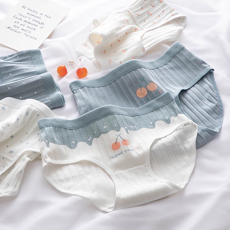 combo 5 quần cherry xanh chất cotton mát từ 40-58kg