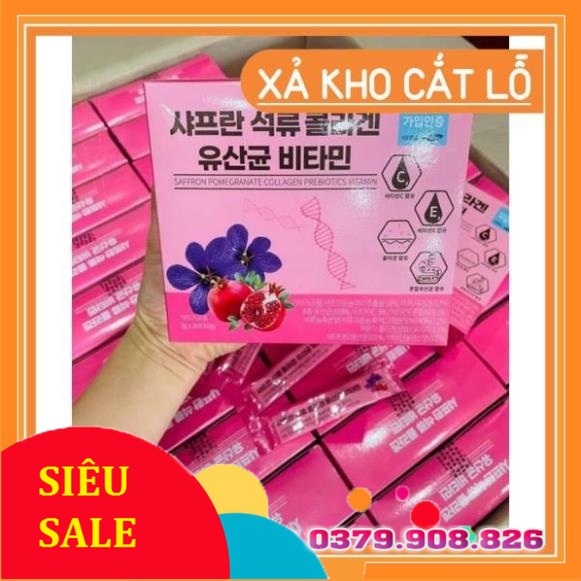 Bột Collagen Lựu đỏ Nhụy Hoa Nghệ Tây