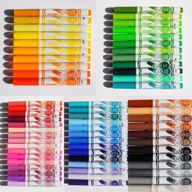 Combo 5 cây bút lông nét thanh nét đậm Crayola mini (màu ngẫu nhiên)