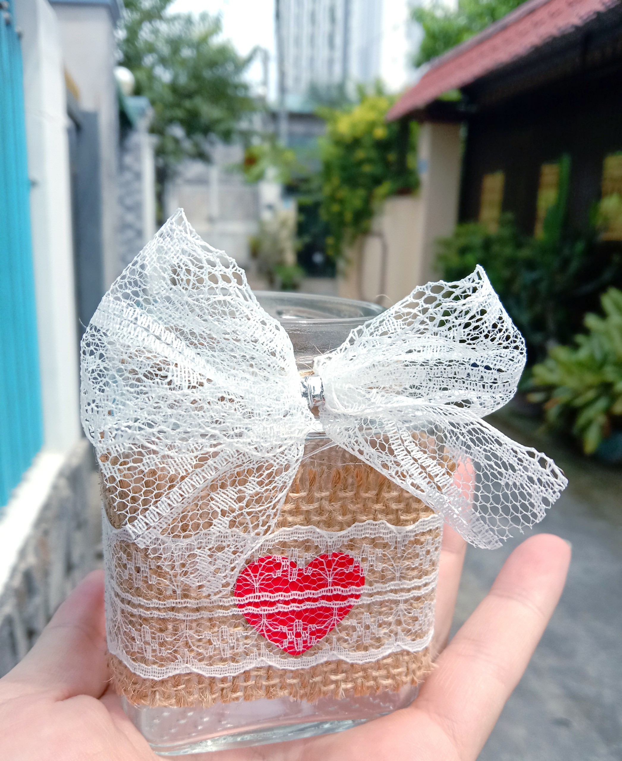 lọ hoa vuông decor mini, cắm hoa khô